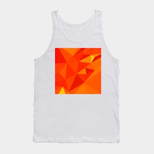 Carrot Orange Abstract Low Polygon Background Tank Top